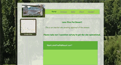 Desktop Screenshot of lonepinepetresort.com