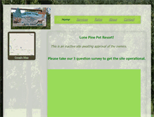 Tablet Screenshot of lonepinepetresort.com